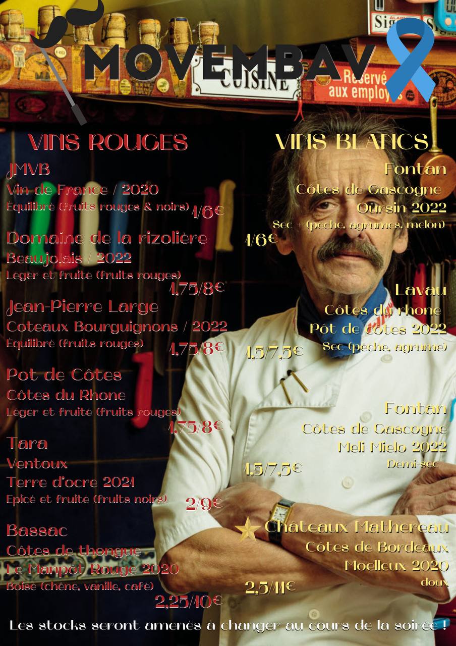 La carte des vins